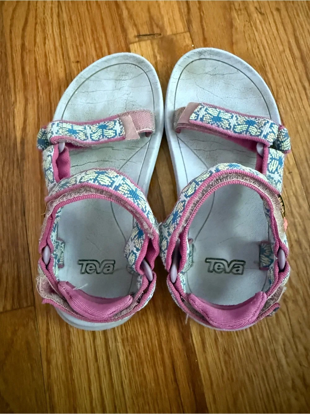Teva Pink Purple Sport Sandals Size Youth 13Y Butterfly Girls